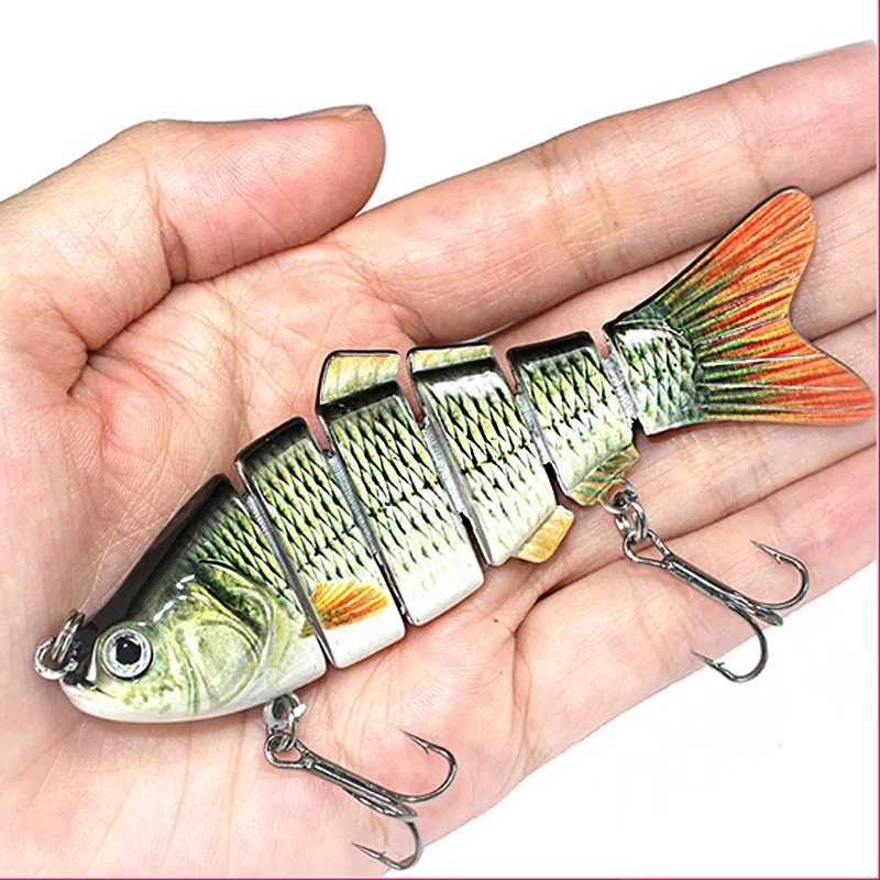 Aorace Fishing Wobbler Lifelike 6/7 Segment Swimbait Crankbait Hard Bait Slow 10cm 17g 15g Isca Artificial Lures Fishing Tackle